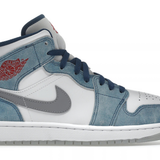 Jordan 1 Mid French Blue Fire Red