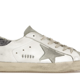 Golden Goose Super-Star White Dark Grey Glitter