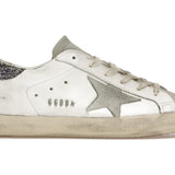 Golden Goose Super-Star White Dark Grey Glitter