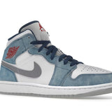 Jordan 1 Mid French Blue Fire Red