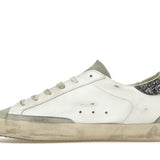 Golden Goose Super-Star White Dark Grey Glitter