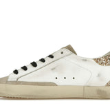 Golden Goose Super-Star White Silver Gold Glitter